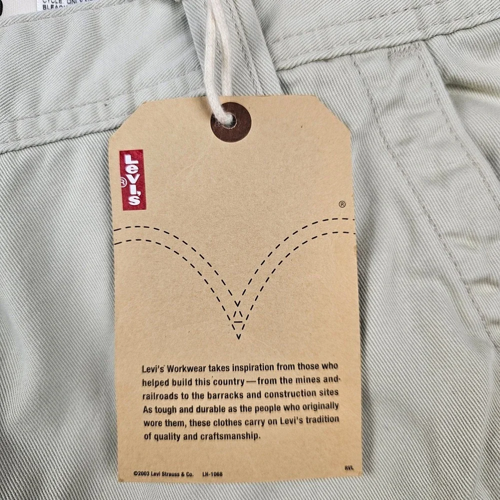 Levis Workwear Cargo Pants Men 38x30Khaki Tan Cotton Straight Leg 00642-3301 NWT
